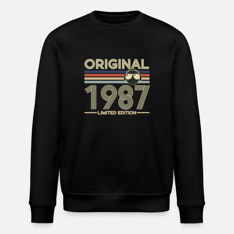 1987 - Stanley/Stella økologisk unisex-sweatshirt ROLLER - sort