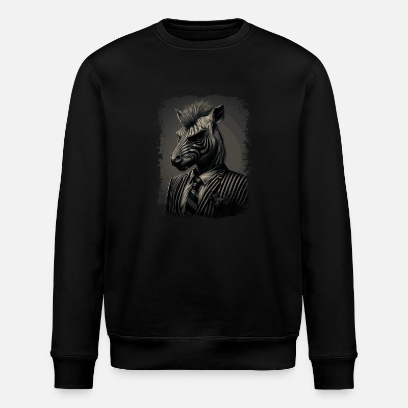 Extravagantes Zebra - Stanley/Stella Unisex Bio-Sweatshirt ROLLER - Schwarz