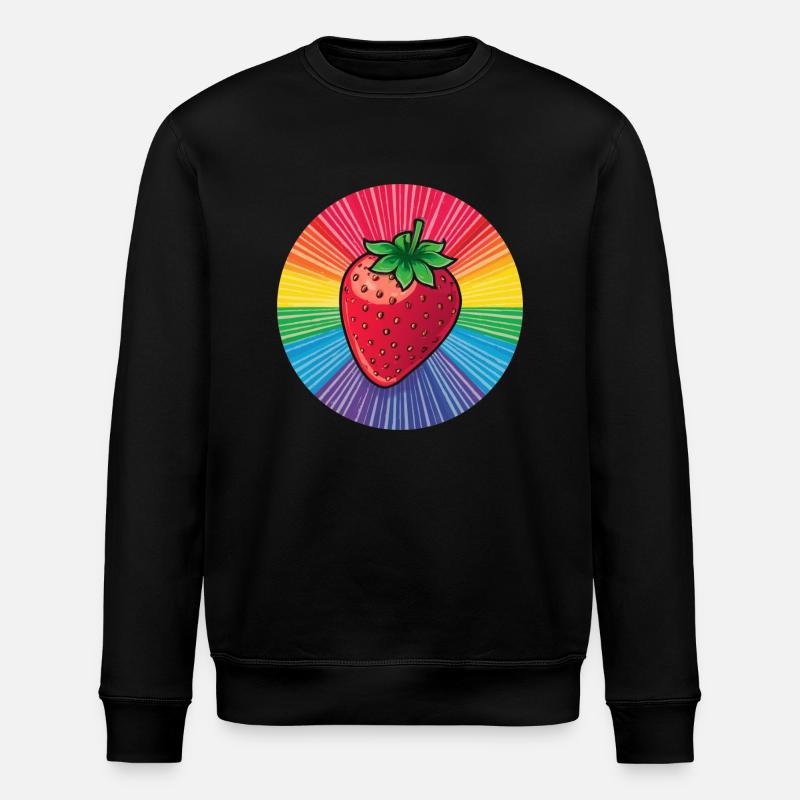 LGBTQ Erdbeere - Stanley/Stella Unisex Bio-Sweatshirt ROLLER - Schwarz