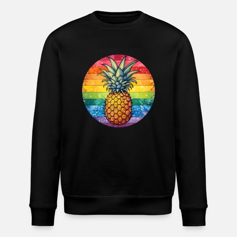 LGBTQ Ananas - Stanley/Stella Unisex Bio-Sweatshirt ROLLER - Schwarz