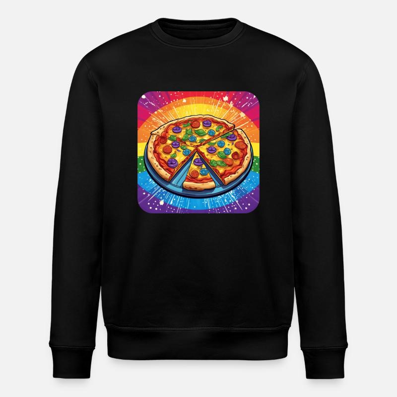 LGBTQ Pizza - Stanley/Stella ROLLER Unisex Organic Sweatshirt - black