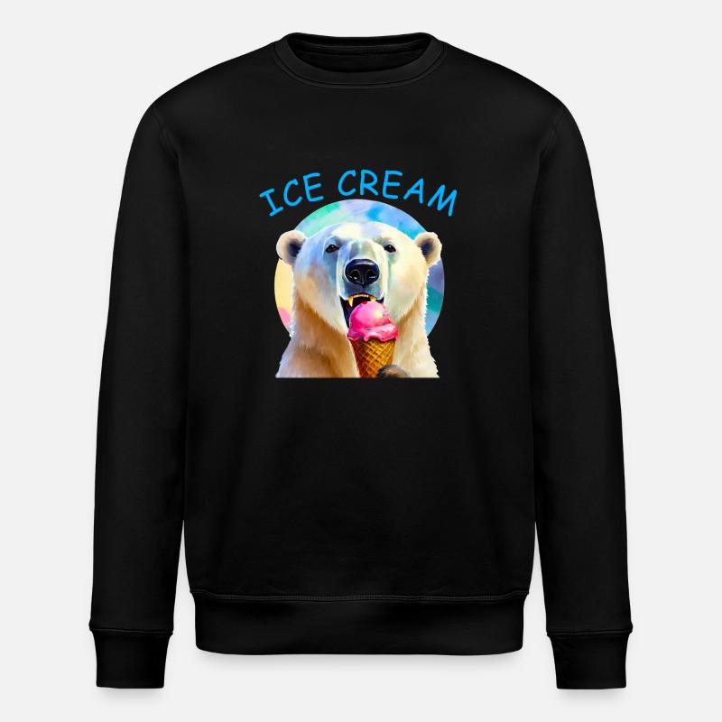 Eis Bär - Stanley/Stella Unisex Bio-Sweatshirt ROLLER - Schwarz