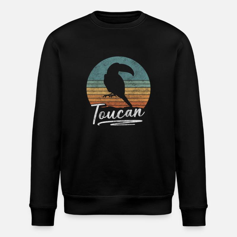 Toucan oiseau sauvage perroquet - Sweat bio ROLLER Stanley/Stella Unisexe - noir