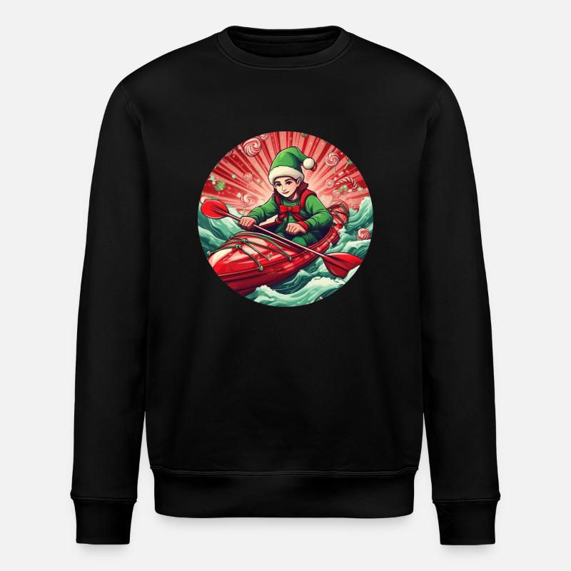 Kayak elfe de Noël - Sweat bio ROLLER Stanley/Stella Unisexe - noir
