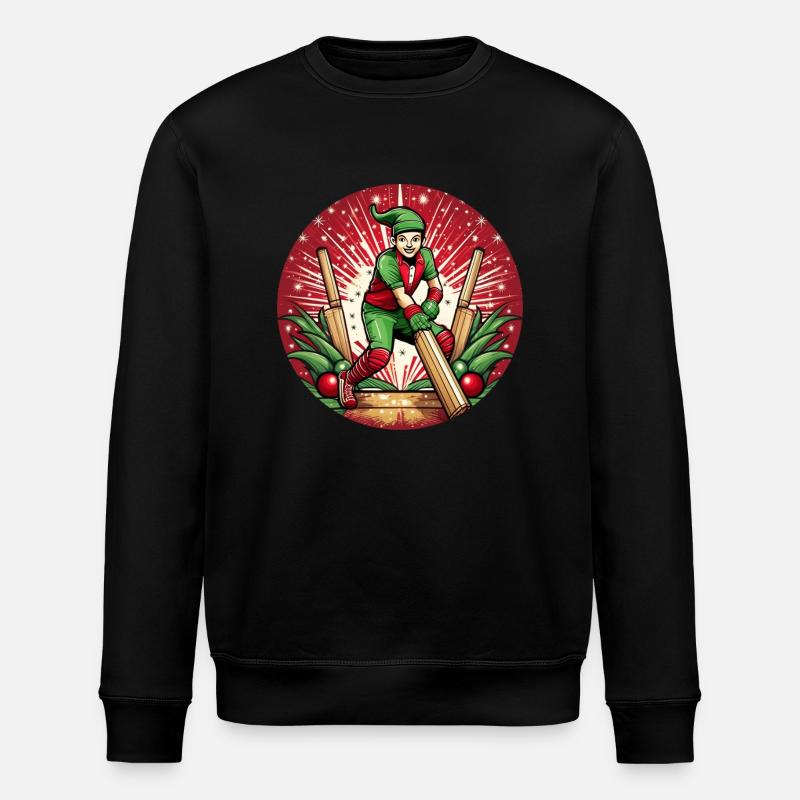Weihnachtself Cricket - Stanley/Stella Unisex Bio-Sweatshirt ROLLER - Schwarz