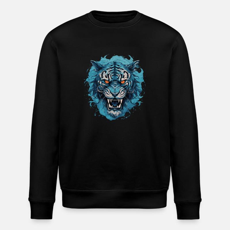 Tiger - Stanley/Stella Unisex Bio-Sweatshirt ROLLER - Schwarz