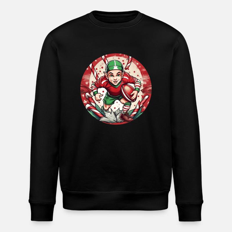 Weihnachtself Rugby - Stanley/Stella Unisex Bio-Sweatshirt ROLLER - Schwarz
