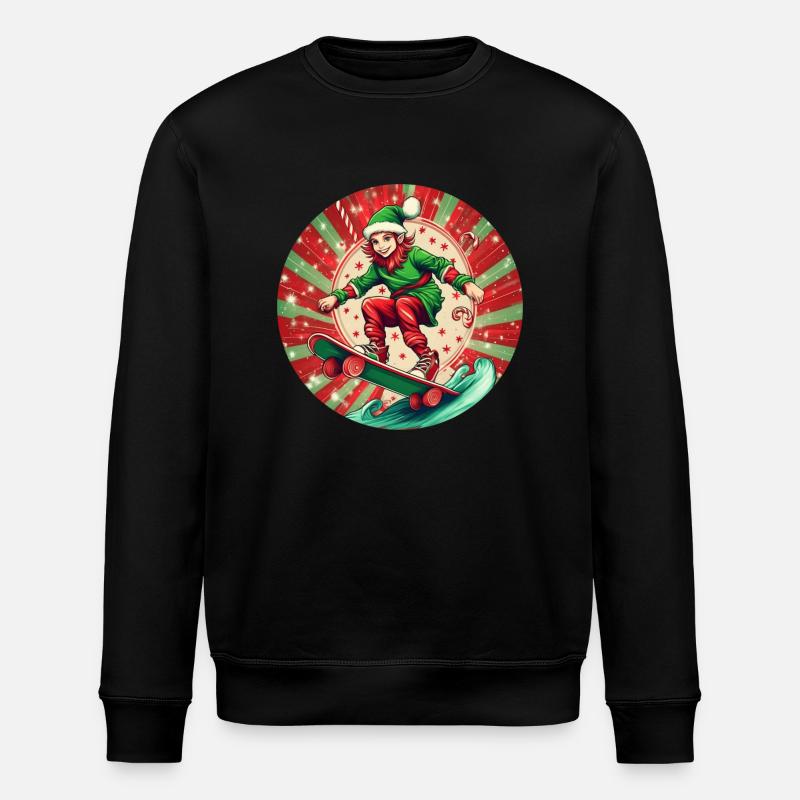 Elfe de Noël Skateboard - Sweat bio ROLLER Stanley/Stella Unisexe - noir