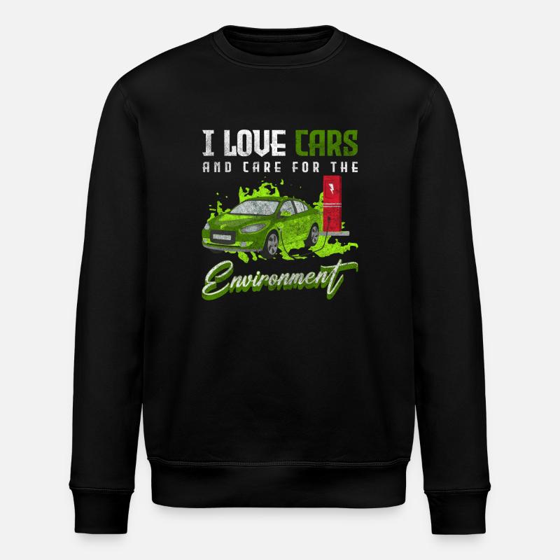 E-Car Vehicle Efficient - Stanley/Stella ROLLER Unisex Organic Sweatshirt - black