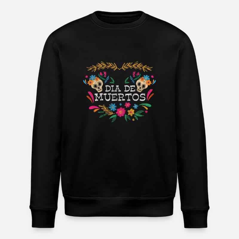 Squelette solide du Mexique - Sweat bio ROLLER Stanley/Stella Unisexe - noir