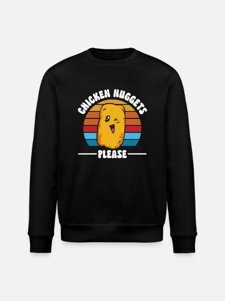 Chicken Nugget Lover Chicken Nuggets - Stanley/Stella ROLLER Unisex Organic Sweatshirt - black