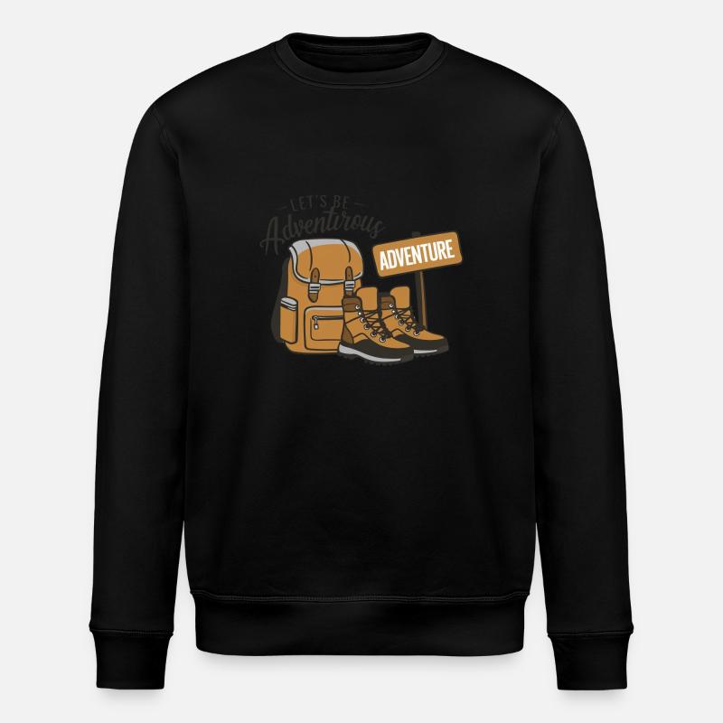 Let's be adventurous. - Stanley/Stella ROLLER Unisex Organic Sweatshirt - black