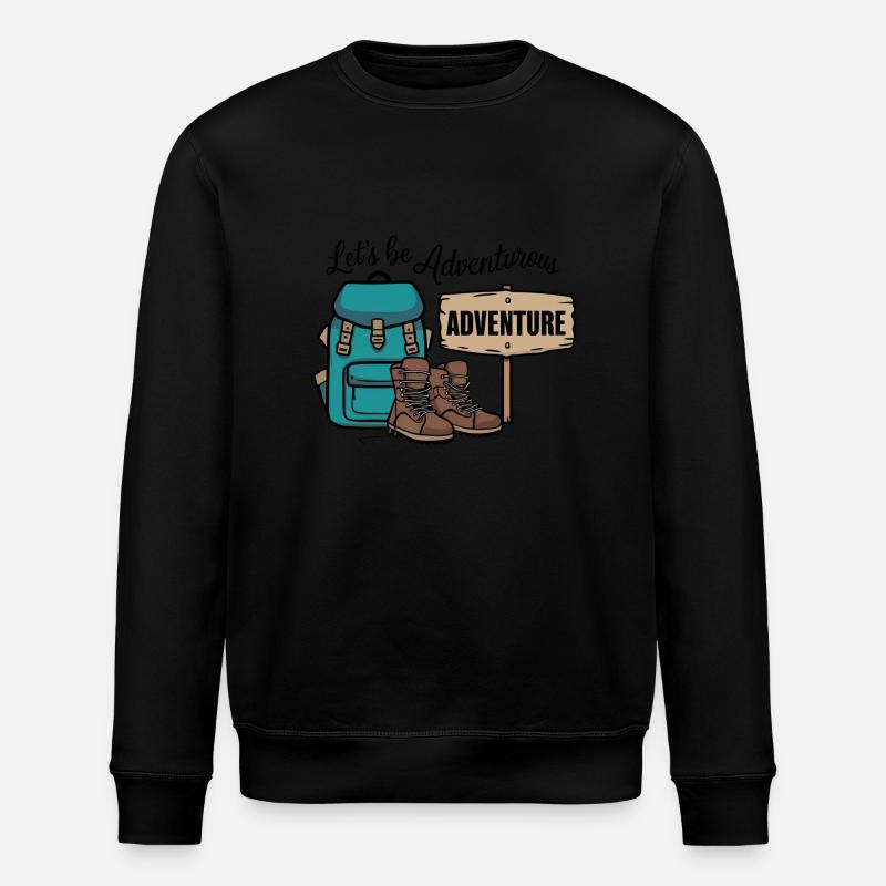 Let's be adventurous. - Stanley/Stella ROLLER Unisex Organic Sweatshirt - black
