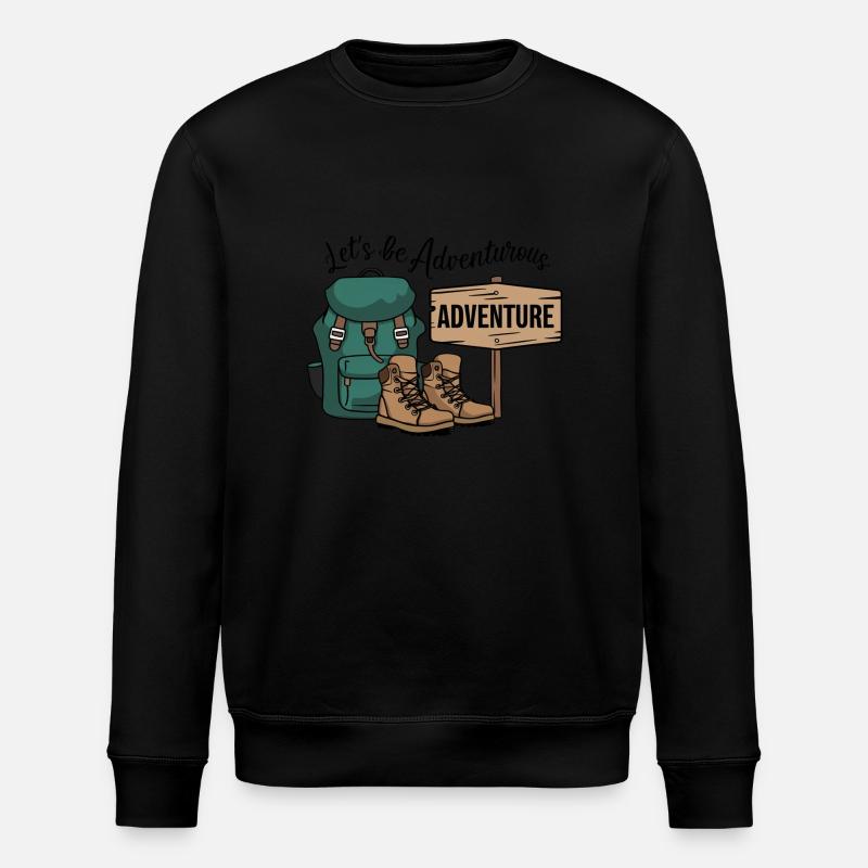 Let's be adventurous. - Stanley/Stella ROLLER Unisex Organic Sweatshirt - black