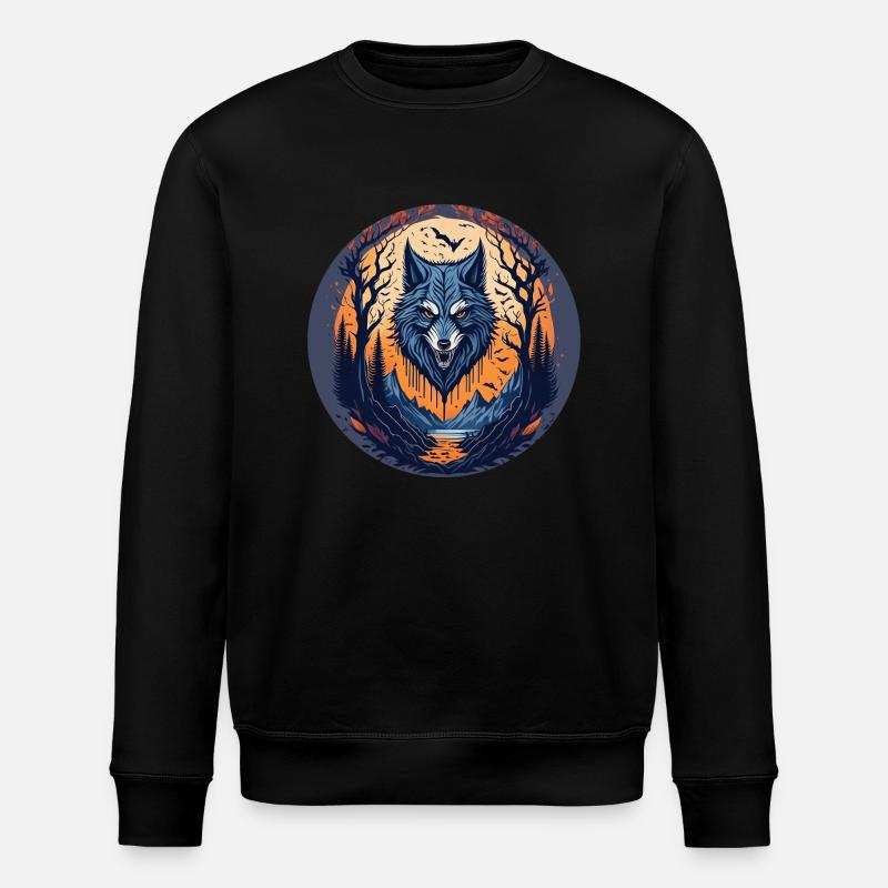 Gruseliges Fête d’Halloween Kostüm Werwolf - Sweat bio ROLLER Stanley/Stella Unisexe - noir