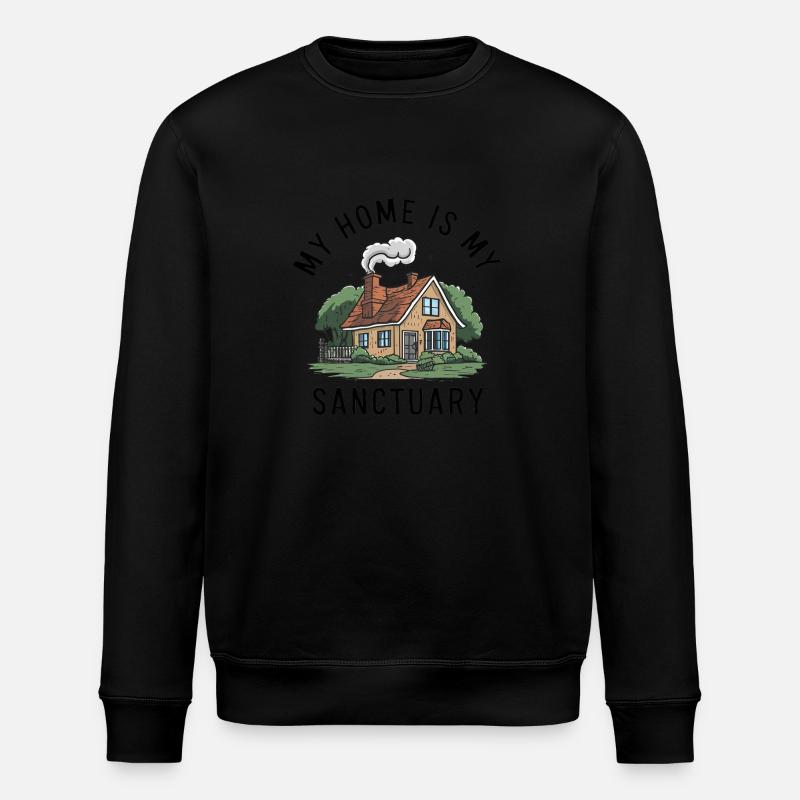 Ma maison est mon refuge. - Sweat bio ROLLER Stanley/Stella Unisexe - noir