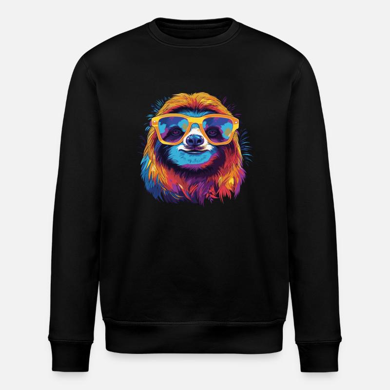 Cool Sloth - Stanley/Stella ROLLER Unisex Organic Sweatshirt - black