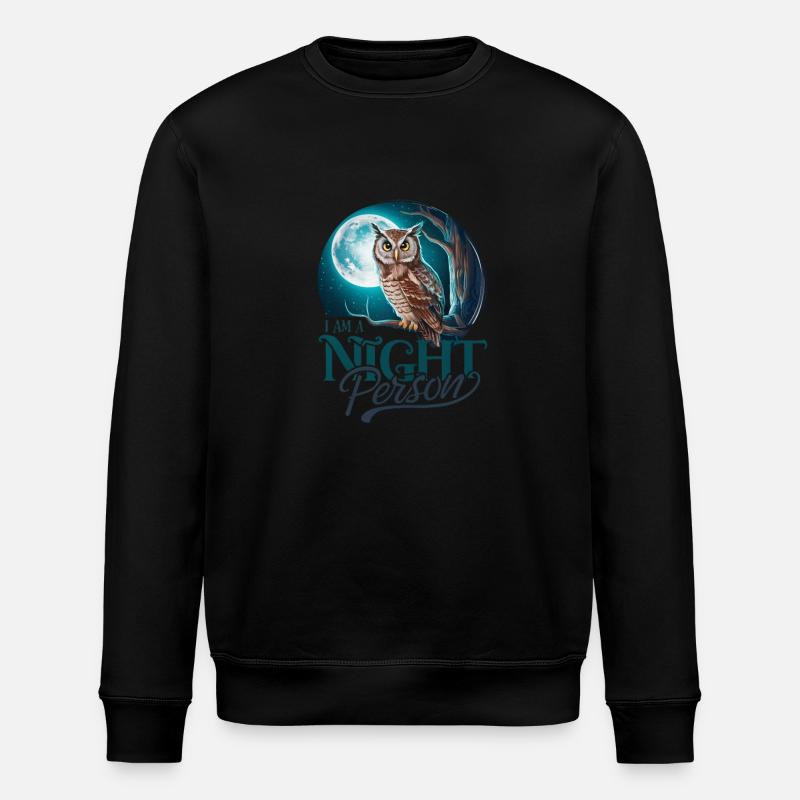 I'm a night person. - Stanley/Stella ROLLER Unisex Organic Sweatshirt - black
