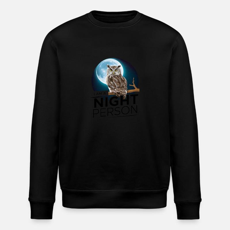 I'm a night person. - Stanley/Stella ROLLER Unisex Organic Sweatshirt - black