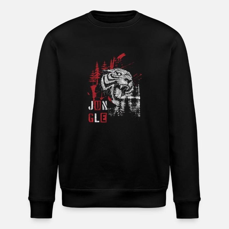Style Modern Red Polka - Stanley/Stella ROLLER Unisex Organic Sweatshirt - black