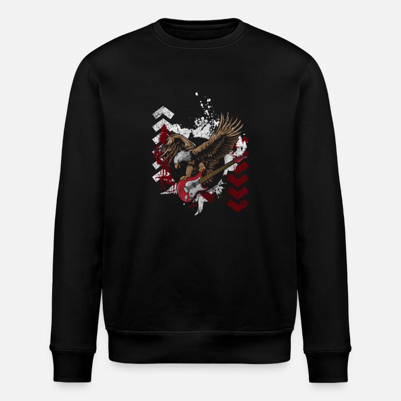 Tatouage motif crâne - Sweat bio ROLLER Stanley/Stella Unisexe - noir