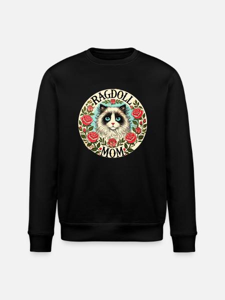 Ragdoll Cat Mom - Stanley/Stella ROLLER Unisex Organic Sweatshirt - black