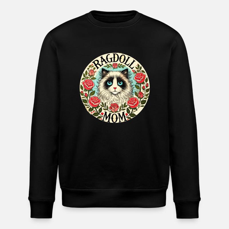 Ragdoll Cat Mom - Stanley/Stella ROLLER Unisex Organic Sweatshirt - black