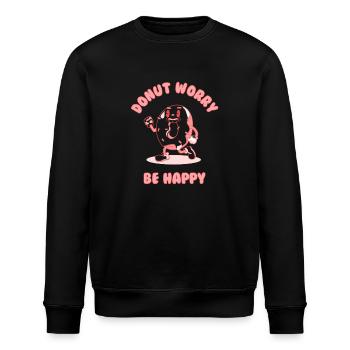 Krapfen - Stanley/Stella Unisex Bio-Sweatshirt ROLLER - Schwarz - Vorne - Nik (191cm)