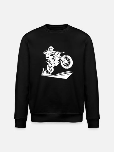 motorsport enduro hoppande terrängmaskin - Ekologisk sweatshirt ROLLER unisex från Stanley/Stella - svart