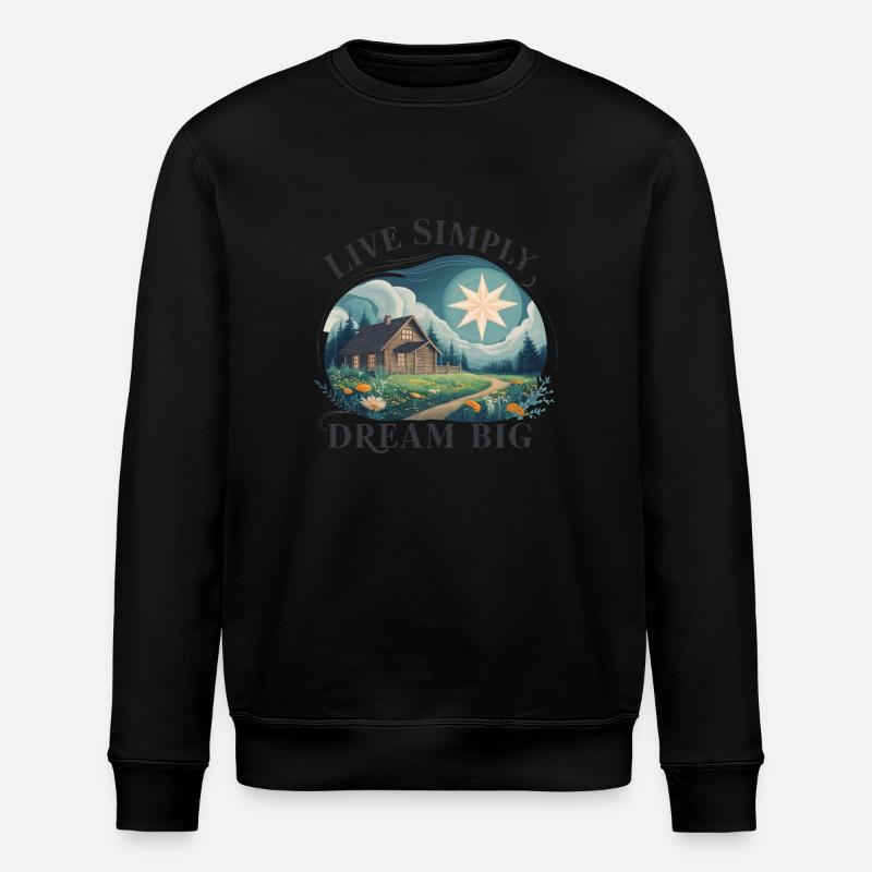 Vivre simplement, rêver grand - Sweat bio ROLLER Stanley/Stella Unisexe - noir