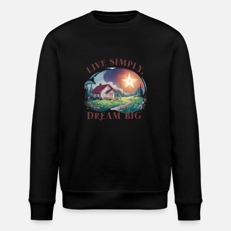 Vivre simplement, rêver grand - Sweat bio ROLLER Stanley/Stella Unisexe - noir