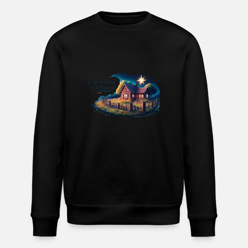 Vivre simplement, rêver grand - Sweat bio ROLLER Stanley/Stella Unisexe - noir