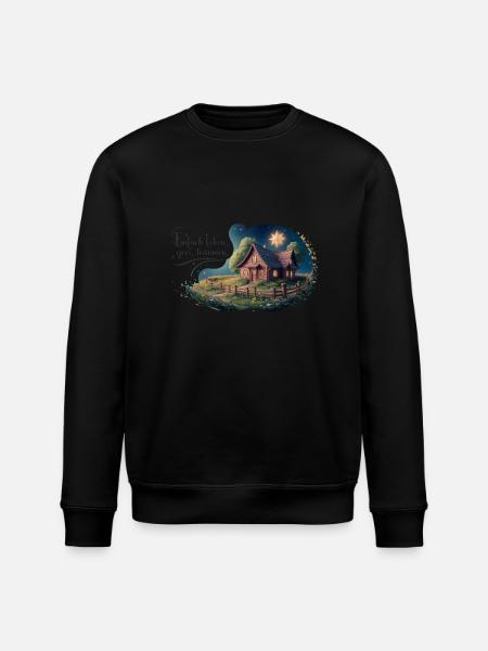 Live simply, dream big - Stanley/Stella ROLLER Unisex Organic Sweatshirt - black