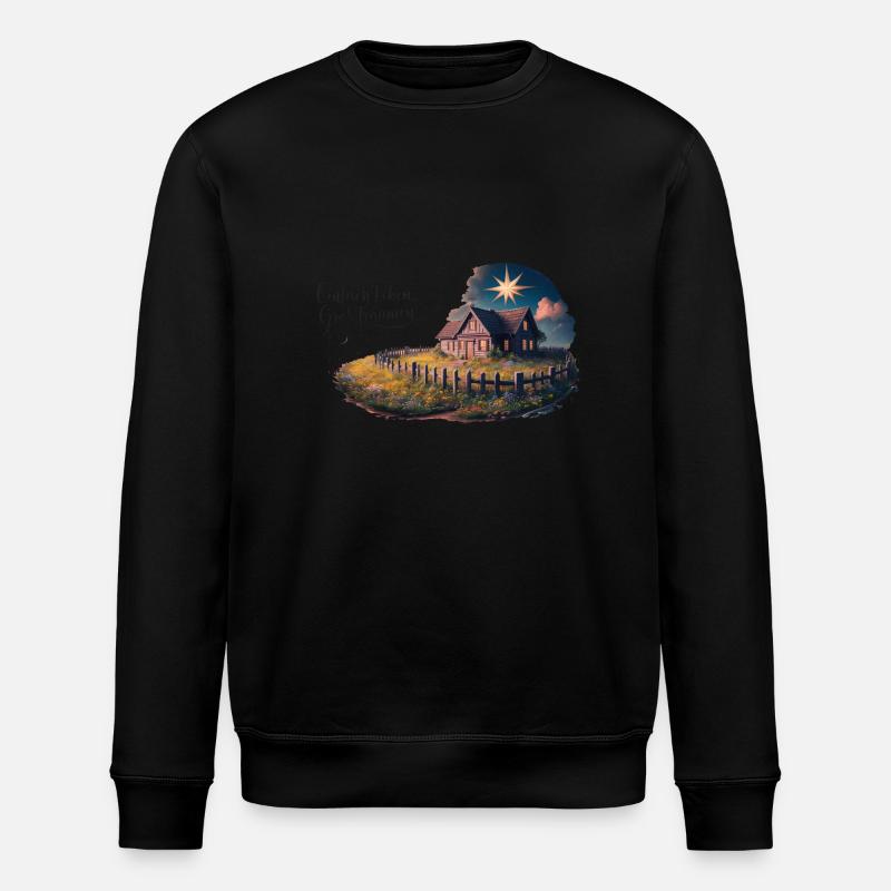 Einfach leben, groß Träumen - Stanley/Stella Unisex Bio-Sweatshirt ROLLER - Schwarz