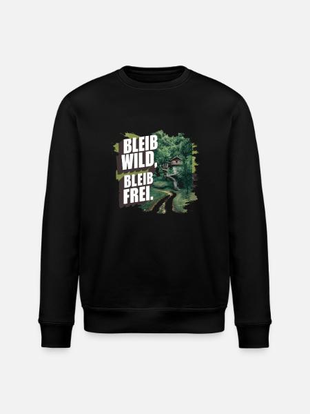 Stay wild, stay free - Stanley/Stella ROLLER Unisex Organic Sweatshirt - black