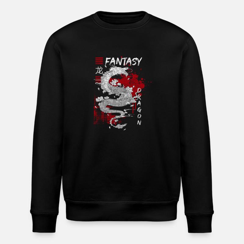 Drache China Tradition - Stanley/Stella Unisex Bio-Sweatshirt ROLLER - Schwarz