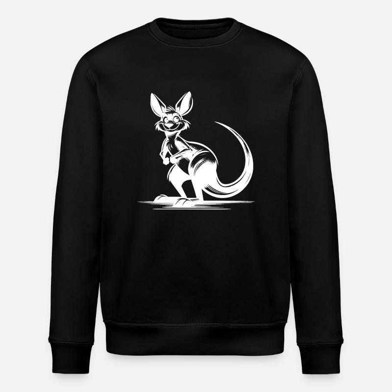 Kangourou australien souriant - Sweat bio ROLLER Stanley/Stella Unisexe - noir