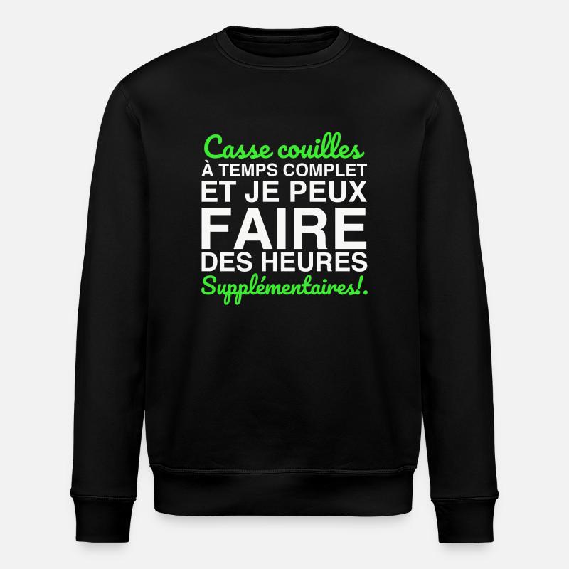 Vollzeit-Draufgänger - Stanley/Stella Unisex Bio-Sweatshirt ROLLER - Schwarz