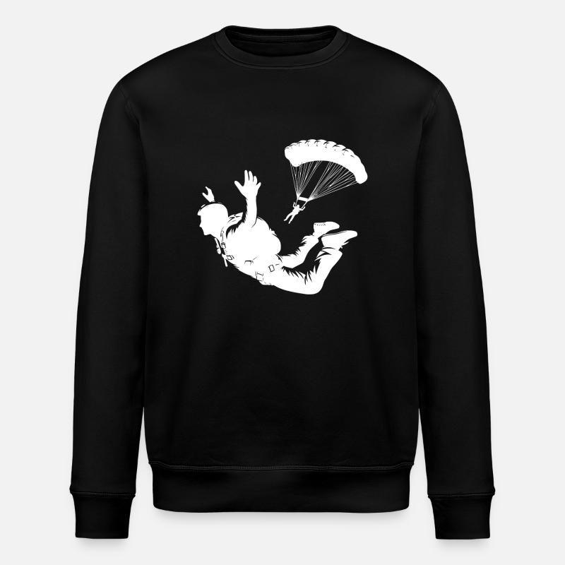 Two hobby skydiving skydiving - Stanley/Stella ROLLER Unisex Organic Sweatshirt - black