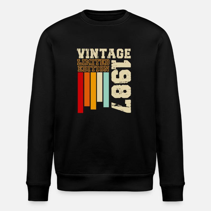 1987 - Sweat bio ROLLER Stanley/Stella Unisexe - noir