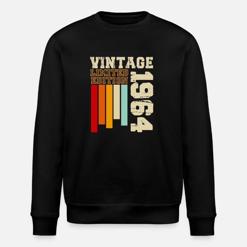 1964 - Stanley/Stella Unisex Bio-Sweatshirt ROLLER - Schwarz