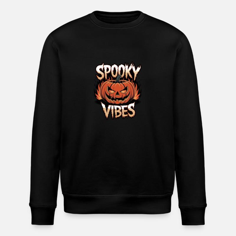 Spooky Jack-o'-lantern – Spooky Vibes - Stanley/Stella ROLLER Unisex Organic Sweatshirt - black