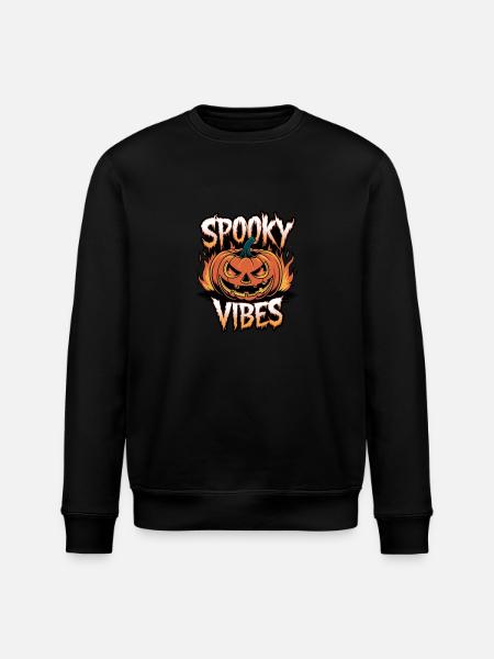 Spooky Jack-o'-lantern – Spooky Vibes - Stanley/Stella ROLLER Unisex Organic Sweatshirt - black