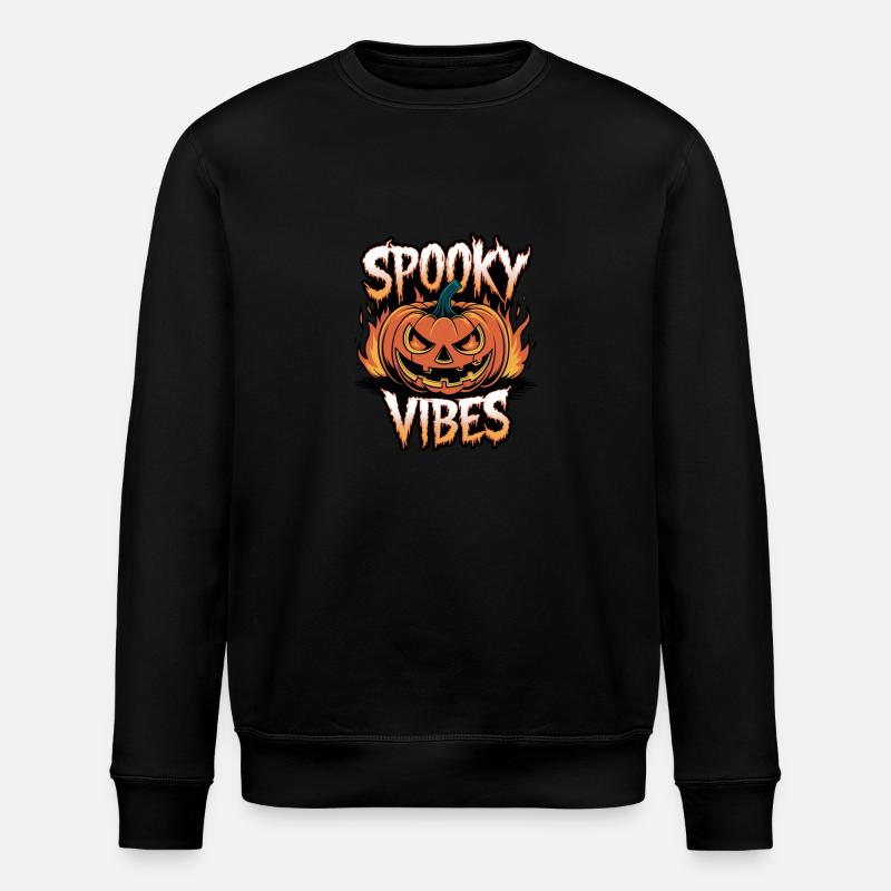 Spooky Jack-o'-lantern – Spooky Vibes - Stanley/Stella ROLLER Unisex Organic Sweatshirt - black