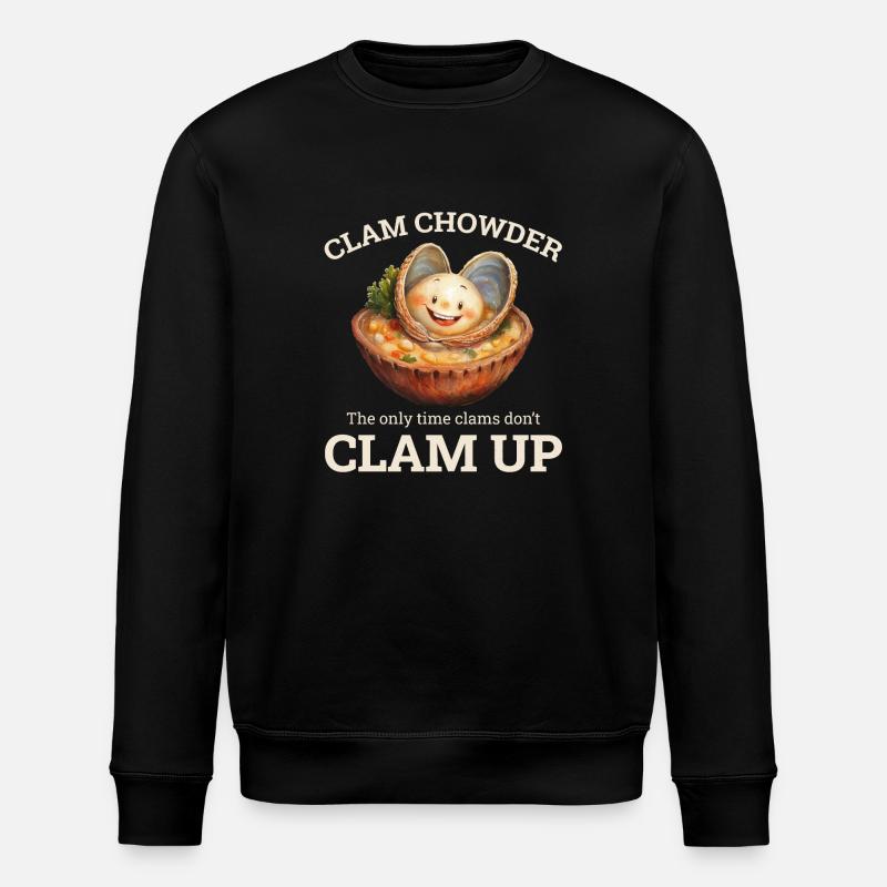 Clam Chowder - Stanley/Stella ROLLER Unisex Organic Sweatshirt - black