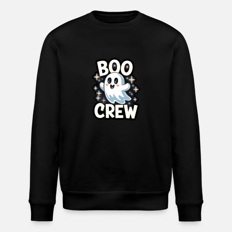 Sweet Ghost – Boo Crew - Stanley/Stella ROLLER Unisex Organic Sweatshirt - black