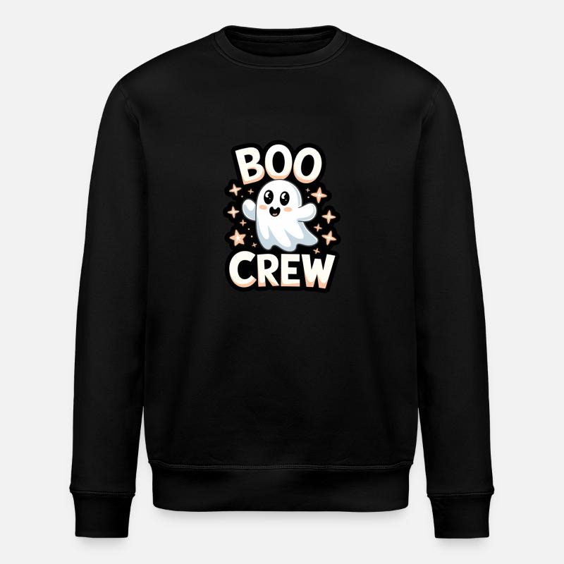 Sweet Ghost – Boo Crew - Stanley/Stella ROLLER Unisex Organic Sweatshirt - black