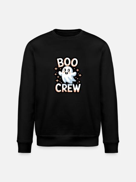Cute Ghost – Boo Crew - Stanley/Stella ROLLER Unisex Organic Sweatshirt - black