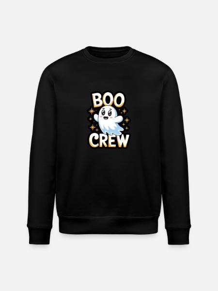 Cute Ghost – Boo Crew - Stanley/Stella ROLLER Unisex Organic Sweatshirt - black