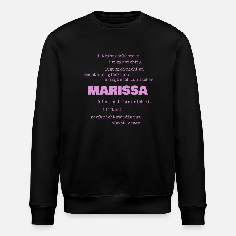 Marissa als Sprüche - Stanley/Stella Unisex Bio-Sweatshirt ROLLER - Schwarz